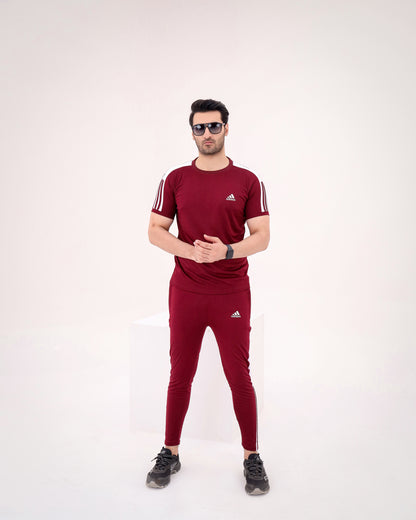 Premium Maroon-Tracksuit