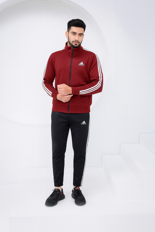 Maroon Stripe - Winter Tracksuit