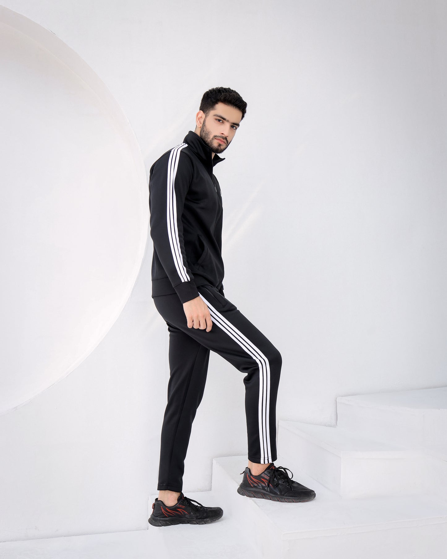 Black Stripe-Winter Tracksuit