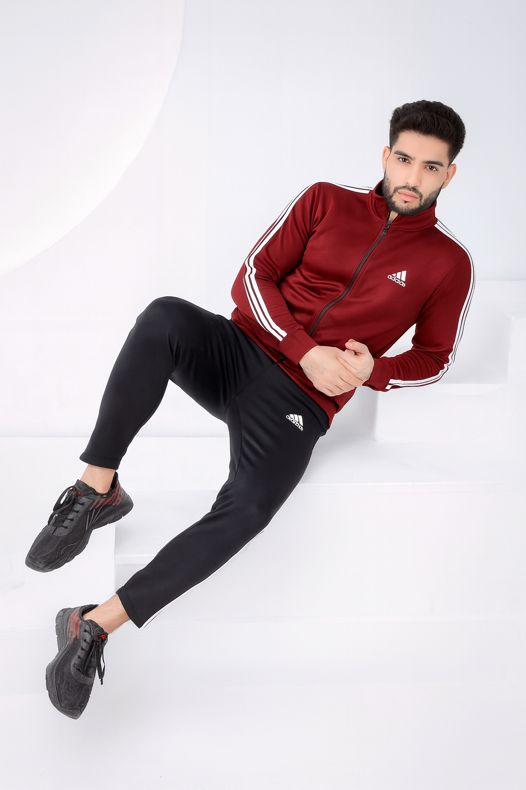 Maroon Stripe - Winter Tracksuit