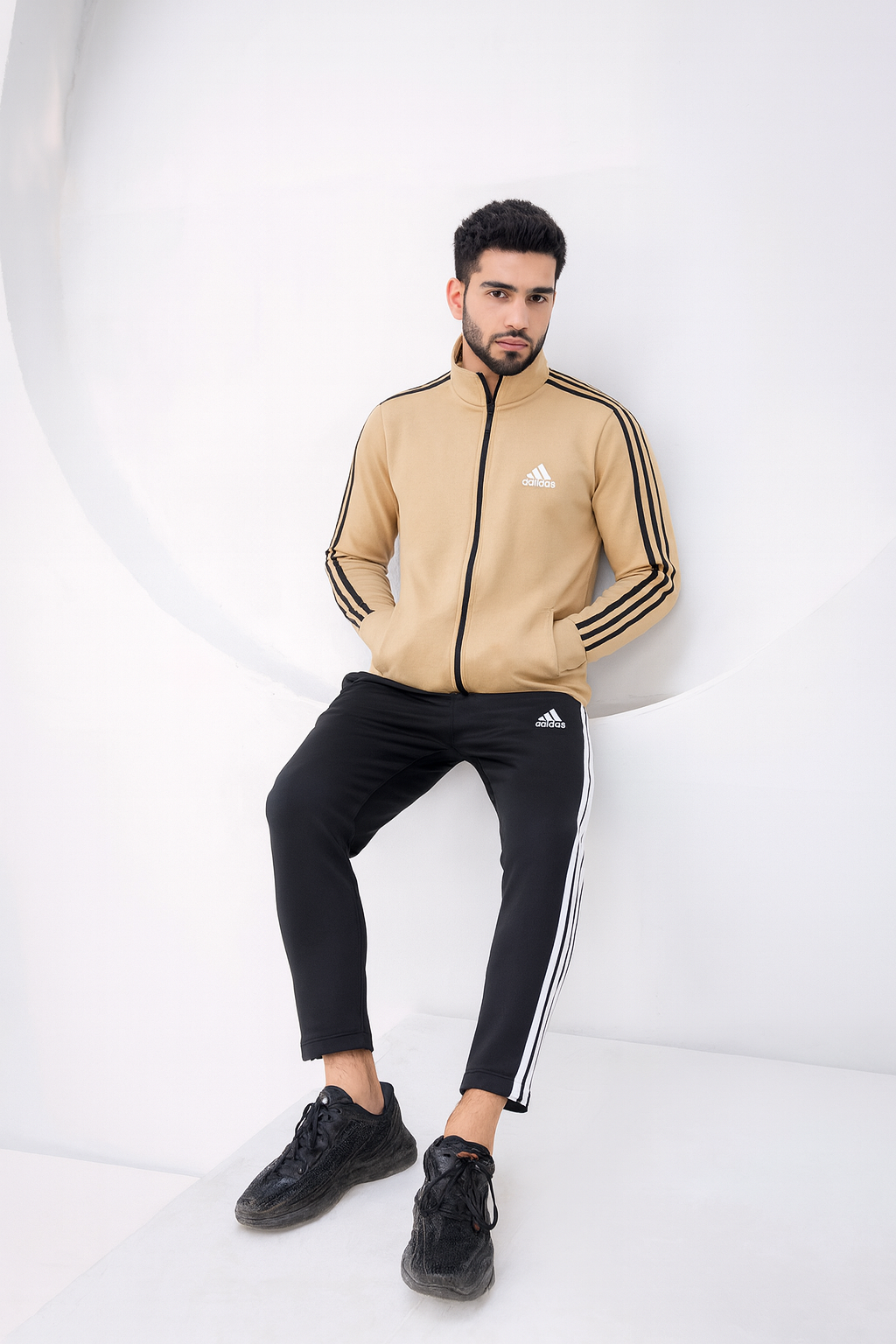 Tan Stripe - Winter Tracksuit