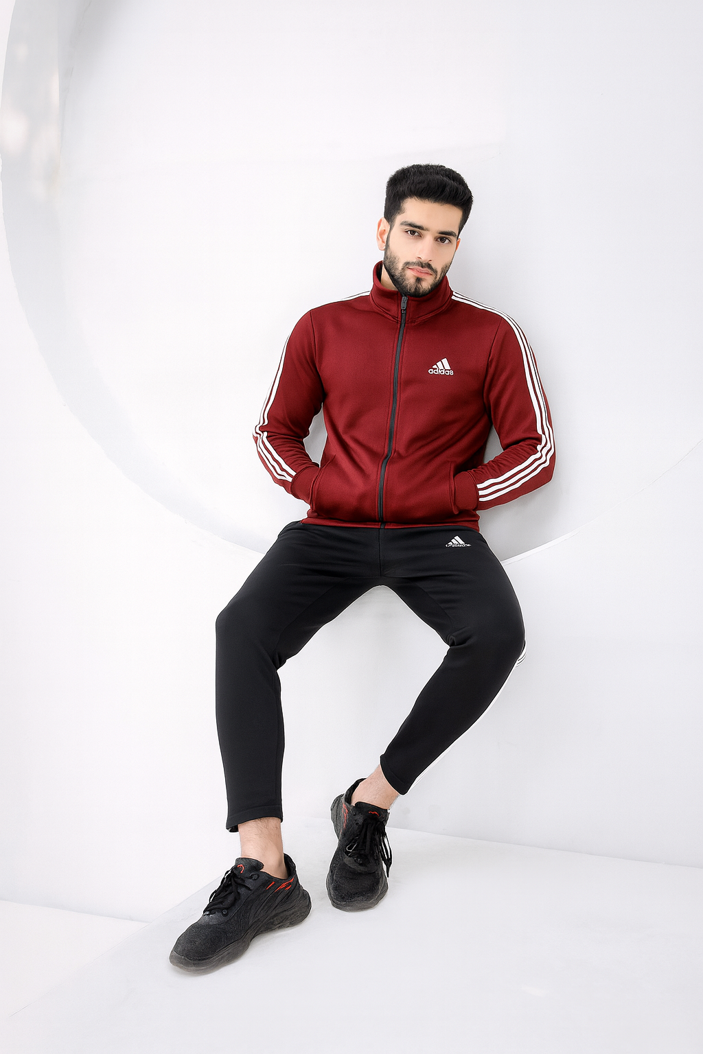 Maroon Stripe - Winter Tracksuit