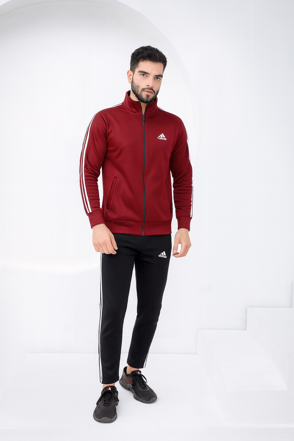 Maroon Stripe - Winter Tracksuit