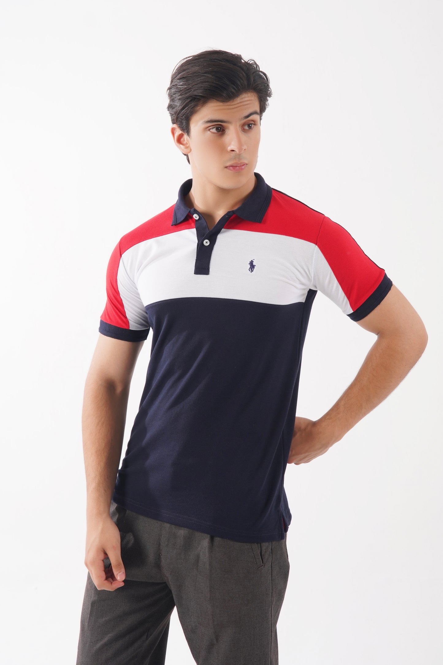 Paris Red/White Polo