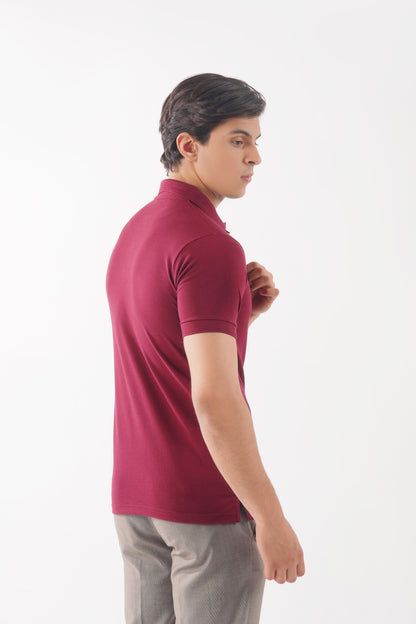 Maroon Basic Polo