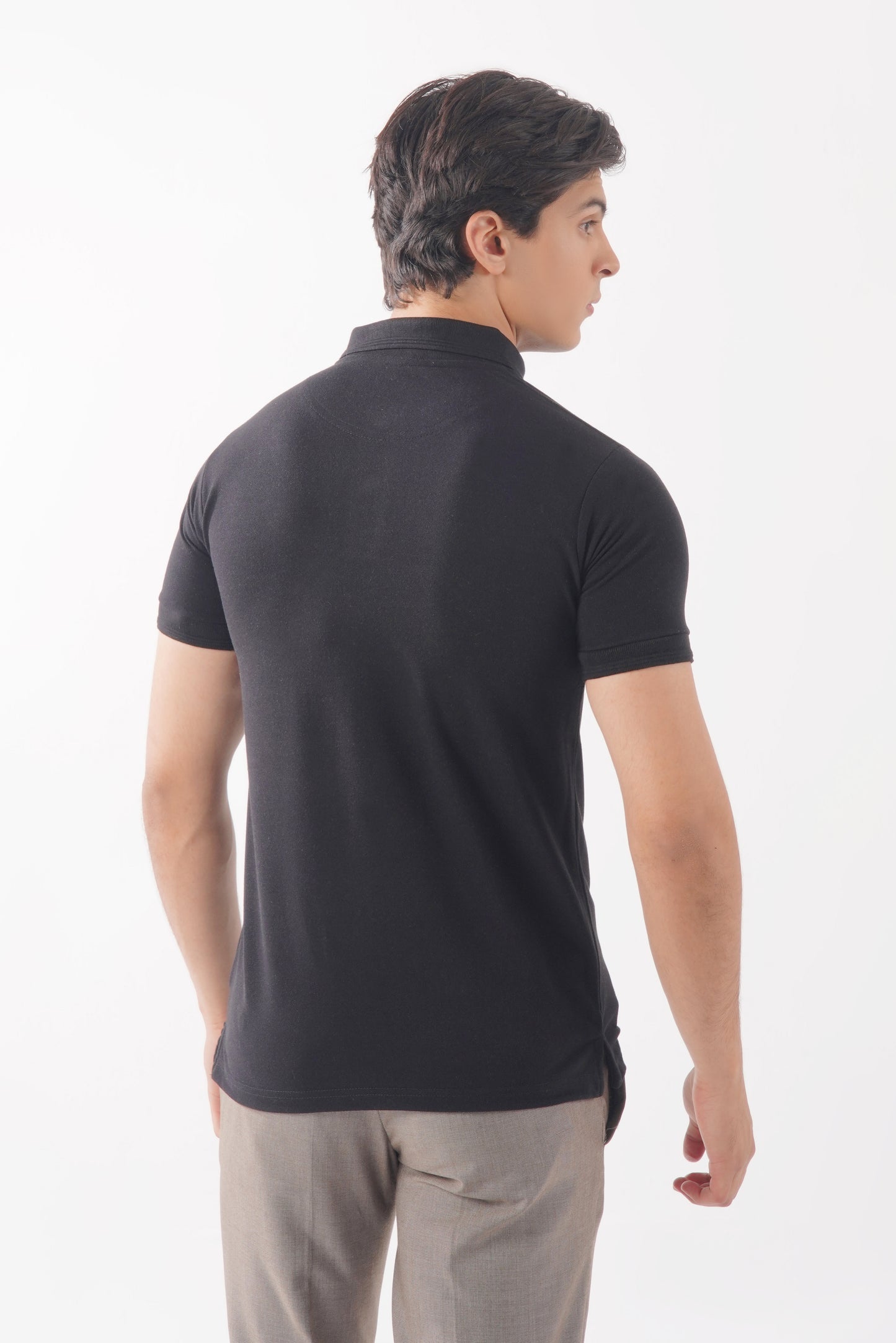 Solid Black Polo