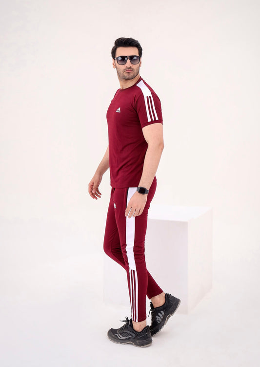 Premium Maroon-Tracksuit