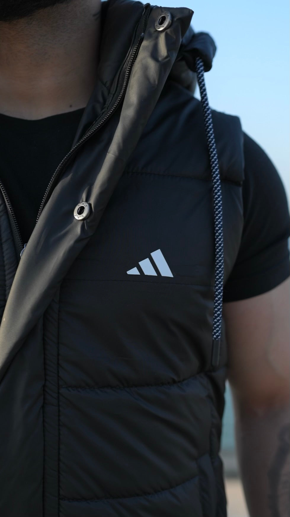 Black Puffer Jacket - Removable Hood