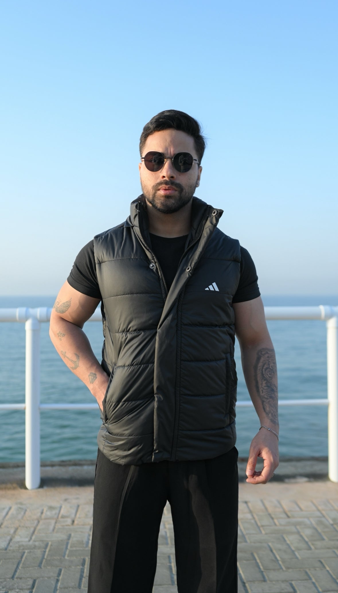 Black Puffer Jacket - Removable Hood