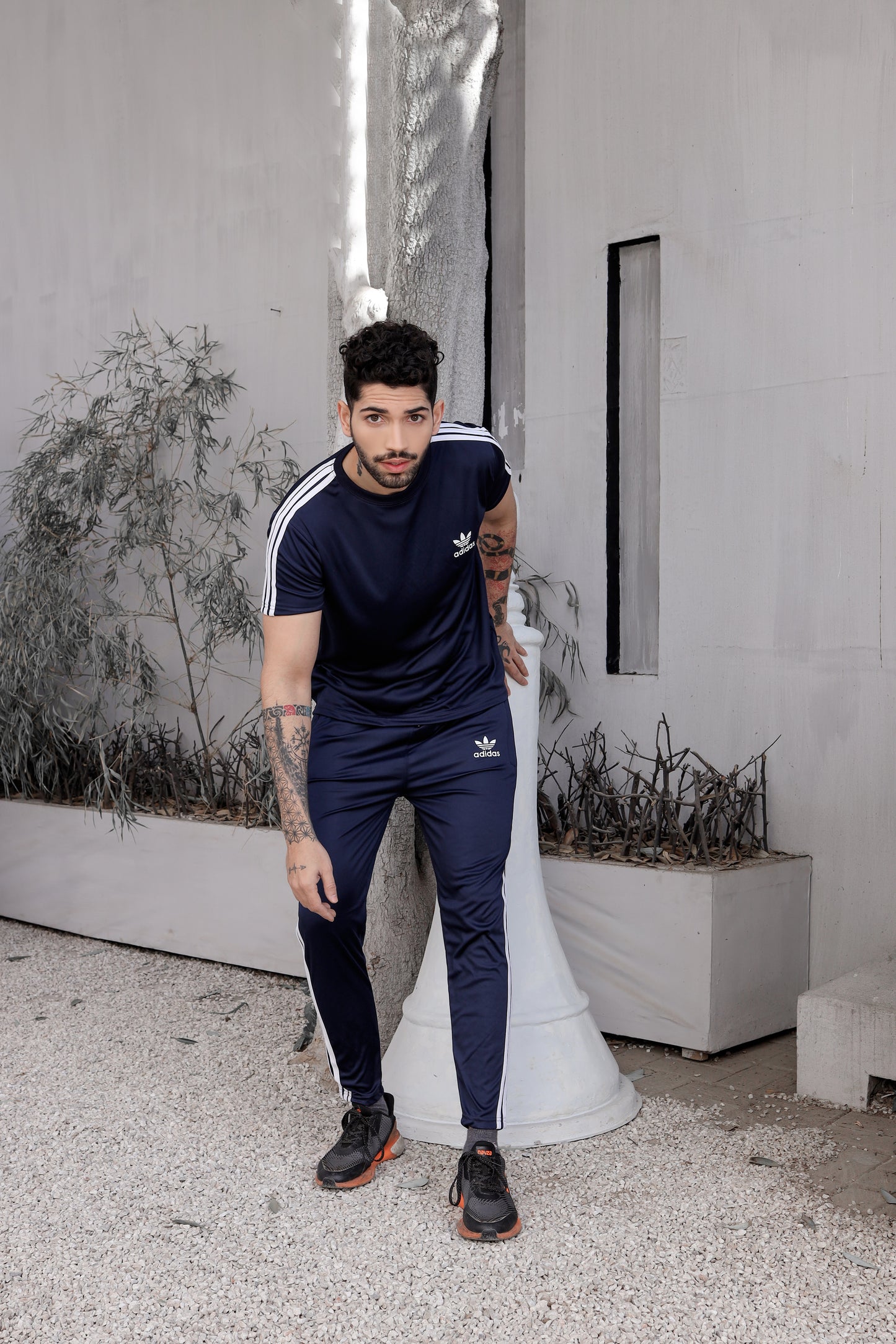 Addi Navy Full Tri-line(Tracksuit)