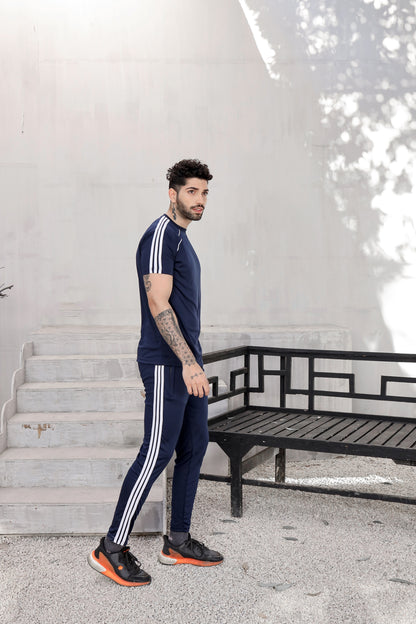 Addi Navy Full Tri-line+Piping(Tracksuit)