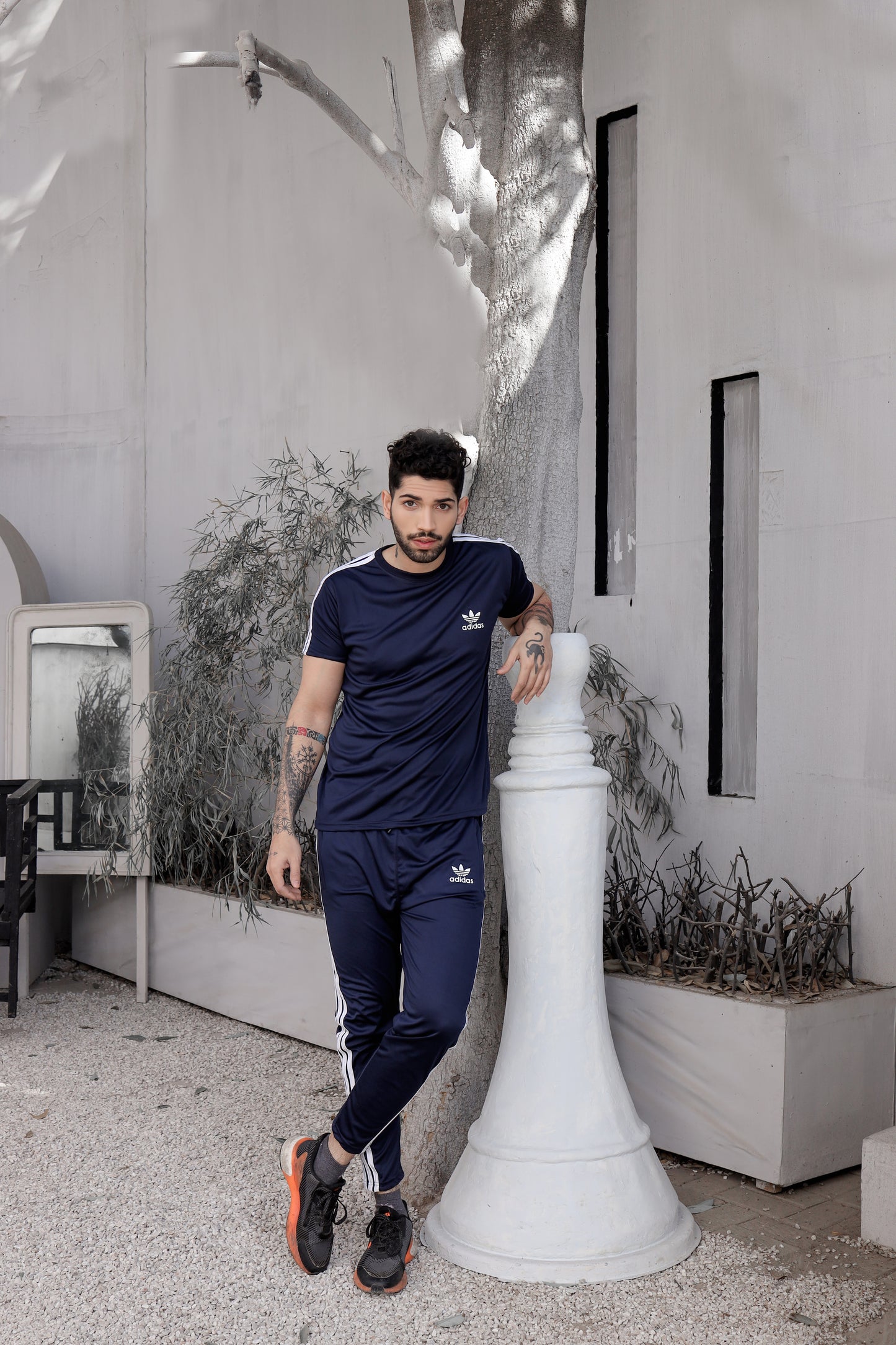 Addi Navy Full Tri-line(Tracksuit)