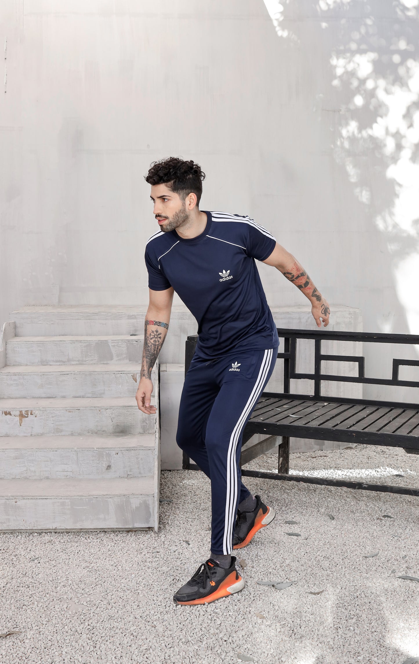 Addi Navy Full Tri-line+Piping(Tracksuit)